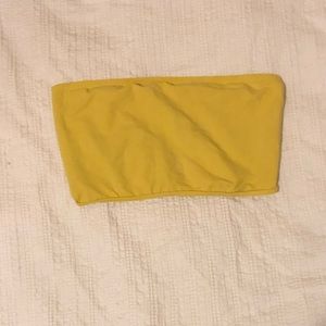 Yellow bandeau top from Los Angeles Apparel